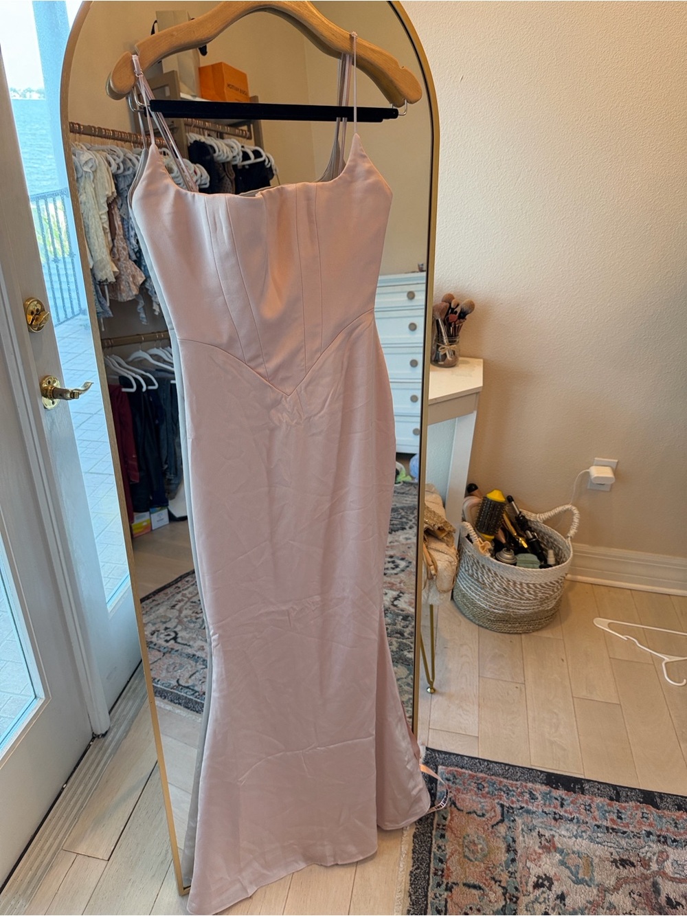 House of CB Pink Satin Slip Dress - Picture 2 of 4